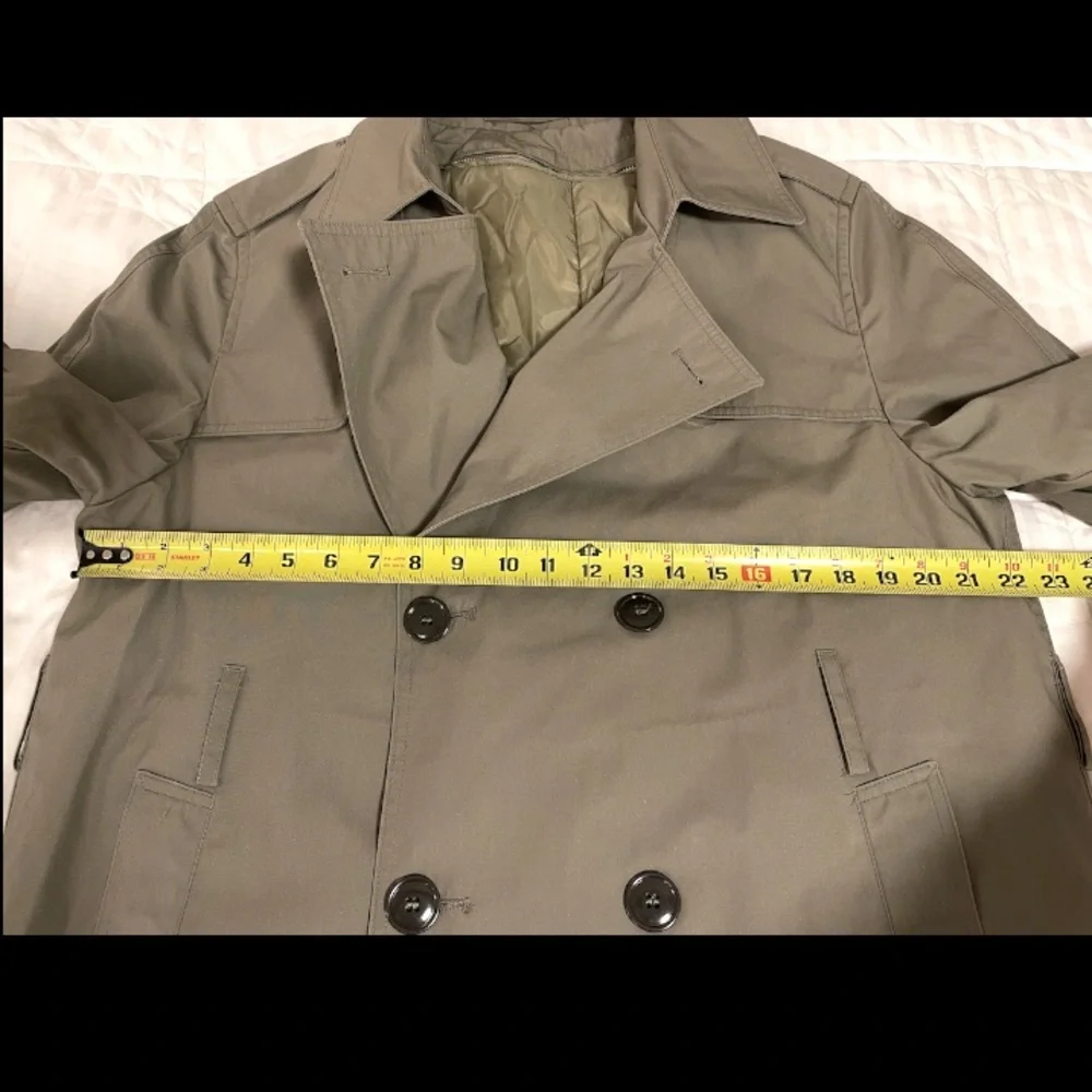 Military DSCP Valor Collection Mens Coat All-Weather Trench Coat Khaki Size 40 R